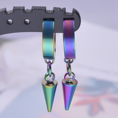 Punk šarmirane naušnice sa šiljastim konusom Okrugle kolutove Piercing naušnice od nehrđajućeg čelika za žene muškarce poklon Pendientes Aro Acero Inoxidable