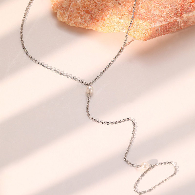 Nerūdijančio plieno kulkšnys Bohemian White perlo imitacija Madingi nešiojami kutai kulkšniai moterims Papuošalai Vasaros atostogos paplūdimyje