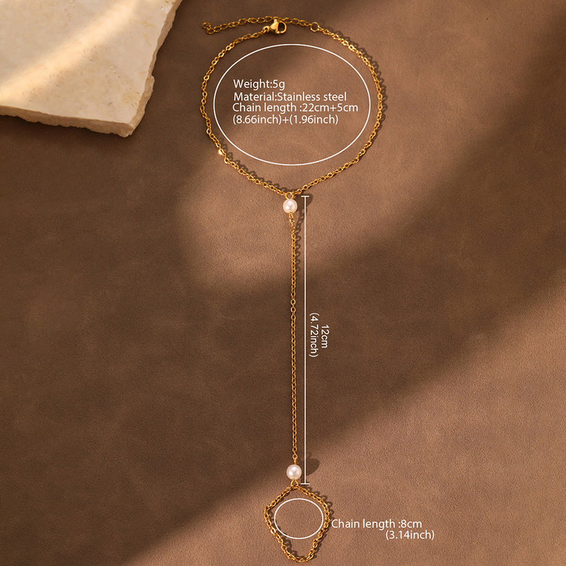 Nerūdijančio plieno kulkšnys Bohemian White perlo imitacija Madingi nešiojami kutai kulkšniai moterims Papuošalai Vasaros atostogos paplūdimyje