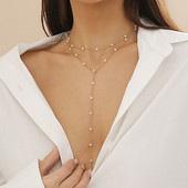 Ingemark Vintage elegantne imitatsioon pärlitest pika ketiga kaelakee naiste gooti seksikas helmed tutid rinnakorviga kolmapäeval Ehted Aksessuaarid