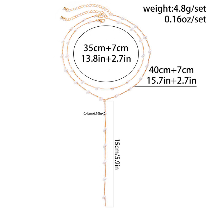 Ingemark Vintage elegantne imitatsioon pärlitest pika ketiga kaelakee naiste gooti seksikas helmed tutid rinnakorviga kolmapäeval Ehted Aksessuaarid