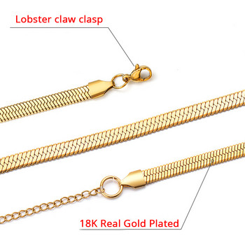 Πανκ Flat Blade Snake Link Chain Choker Κολιέ Χρυσό Ασημί Χρώμα Ανοξείδωτες Αλυσίδες Λαιμού για Γυναικείες Κοσμήματα Chocker 2023