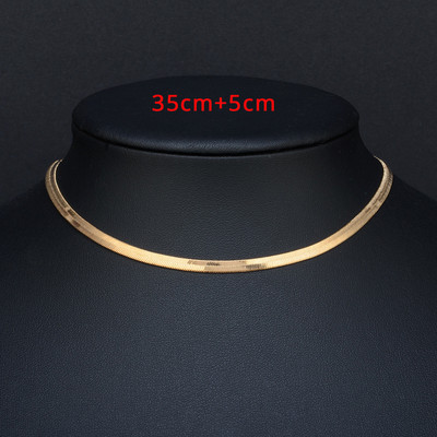 „Punk Flat Blade Snake Link Chain Choker“ karoliai aukso sidabro spalvos nerūdijančio plieno kaklo grandinėlės moterims papuošalai „Chocker“ 2023 m.