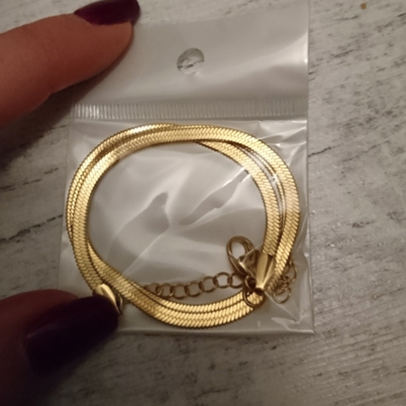 „Punk Flat Blade Snake Link Chain Choker“ karoliai aukso sidabro spalvos nerūdijančio plieno kaklo grandinėlės moterims papuošalai „Chocker“ 2023 m.