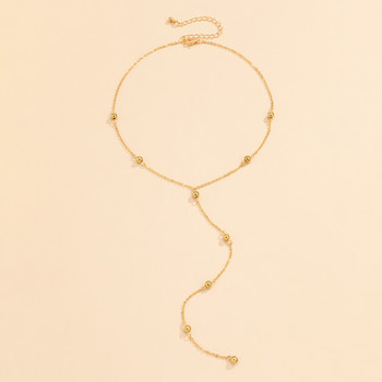Ingemark Minimalism 2022 Μακρύ κολιέ με φούντα για κορίτσια Vintage στήθος Κρεμαστό με μπάλα με λεπτή αλυσίδα Γυναικείο κοσμήματα λαιμού Δώρο Νέο