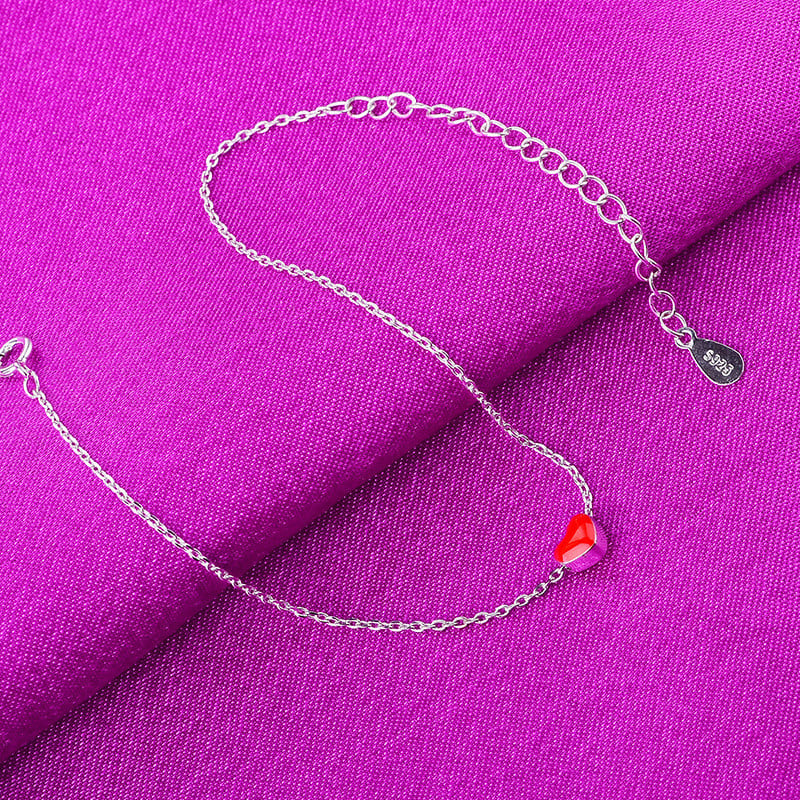 Sterlingo sidabro spalvos kulkšnys moterims pėdų kojos grandinės jungtis Mažos širdies apyrankės paplūdimio aksesuarai Madingi papuošalai moterims