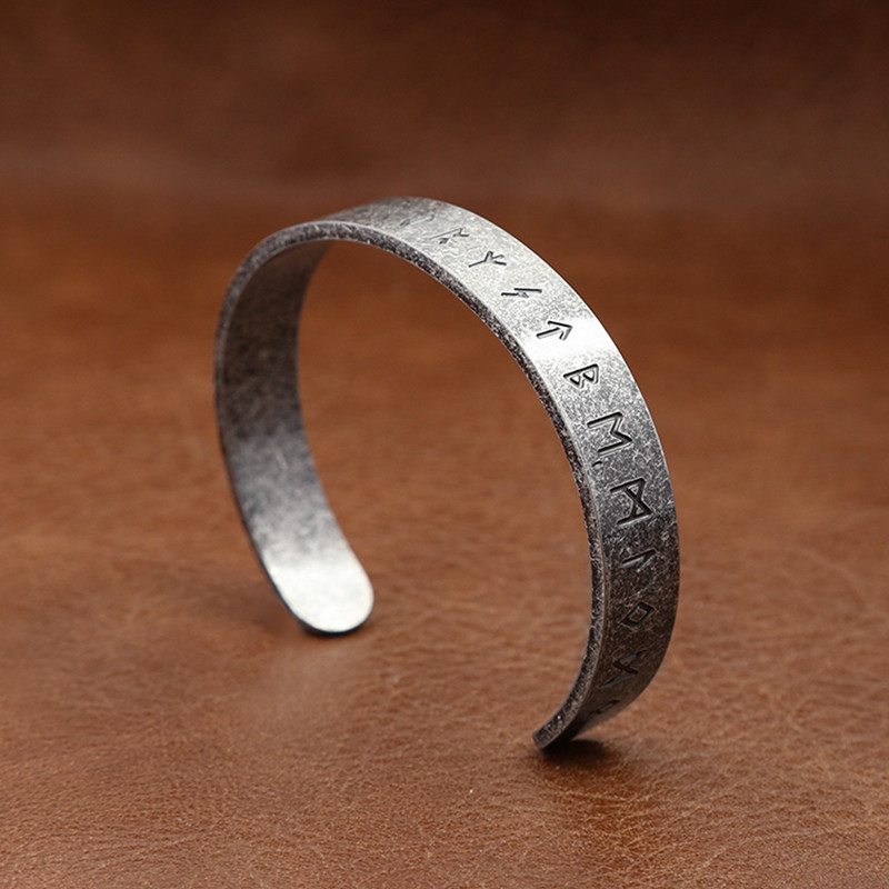 Madingos paprastos vikingų runų apyrankės Vyriškos unikalios skandinaviškos apyrankės Niekada neišblunka Retro spalvos Šiaurės Amuletai Papuošalai Dropshipping