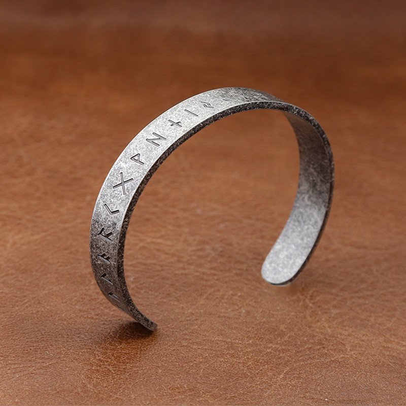 Madingos paprastos vikingų runų apyrankės Vyriškos unikalios skandinaviškos apyrankės Niekada neišblunka Retro spalvos Šiaurės Amuletai Papuošalai Dropshipping