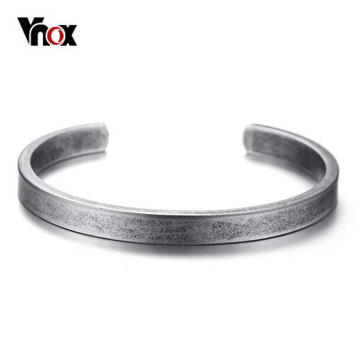 Vnox Vintage Viking Cuff Гривни Гривни за мъже Жени Прости класически Pulseras hombre Мъжки бижута от неръждаема стомана