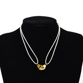 „Zalman“ nerūdijančio plieno antrankiai „Chokers“ kaklo pakabukas „Les Menottes“ reguliuojami virviniai karoliai vyrams, moterims, „Prancūzija“ „Bijoux Collier“