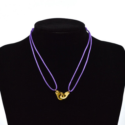 „Zalman“ nerūdijančio plieno antrankiai „Chokers“ kaklo pakabukas „Les Menottes“ reguliuojami virviniai karoliai vyrams, moterims, „Prancūzija“ „Bijoux Collier“
