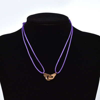 „Zalman“ nerūdijančio plieno antrankiai „Chokers“ kaklo pakabukas „Les Menottes“ reguliuojami virviniai karoliai vyrams, moterims, „Prancūzija“ „Bijoux Collier“