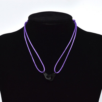 „Zalman“ nerūdijančio plieno antrankiai „Chokers“ kaklo pakabukas „Les Menottes“ reguliuojami virviniai karoliai vyrams, moterims, „Prancūzija“ „Bijoux Collier“