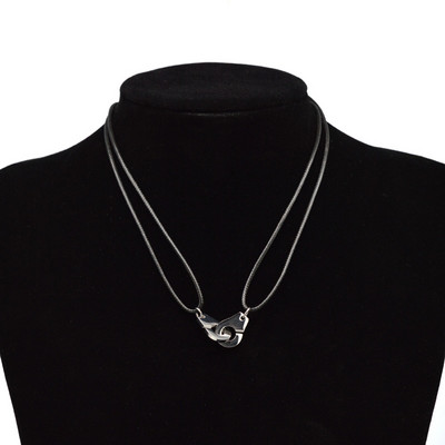 „Zalman“ nerūdijančio plieno antrankiai „Chokers“ kaklo pakabukas „Les Menottes“ reguliuojami virviniai karoliai vyrams, moterims, „Prancūzija“ „Bijoux Collier“