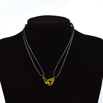 „Zalman“ nerūdijančio plieno antrankiai „Chokers“ kaklo pakabukas „Les Menottes“ reguliuojami virviniai karoliai vyrams, moterims, „Prancūzija“ „Bijoux Collier“