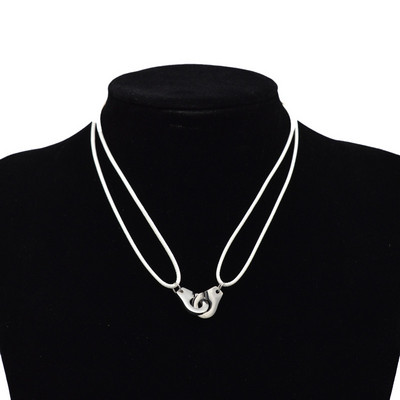 „Zalman“ nerūdijančio plieno antrankiai „Chokers“ kaklo pakabukas „Les Menottes“ reguliuojami virviniai karoliai vyrams, moterims, „Prancūzija“ „Bijoux Collier“