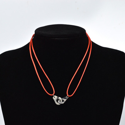 „Zalman“ nerūdijančio plieno antrankiai „Chokers“ kaklo pakabukas „Les Menottes“ reguliuojami virviniai karoliai vyrams, moterims, „Prancūzija“ „Bijoux Collier“