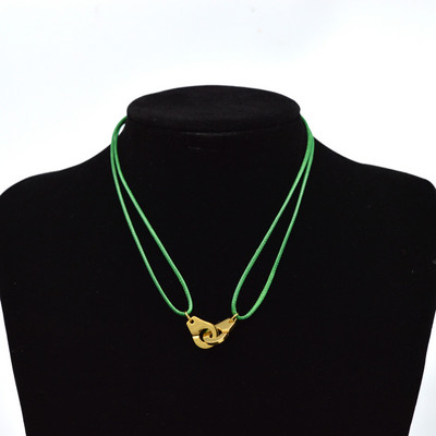 „Zalman“ nerūdijančio plieno antrankiai „Chokers“ kaklo pakabukas „Les Menottes“ reguliuojami virviniai karoliai vyrams, moterims, „Prancūzija“ „Bijoux Collier“