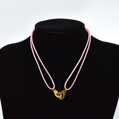 „Zalman“ nerūdijančio plieno antrankiai „Chokers“ kaklo pakabukas „Les Menottes“ reguliuojami virviniai karoliai vyrams, moterims, „Prancūzija“ „Bijoux Collier“