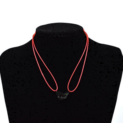 „Zalman“ nerūdijančio plieno antrankiai „Chokers“ kaklo pakabukas „Les Menottes“ reguliuojami virviniai karoliai vyrams, moterims, „Prancūzija“ „Bijoux Collier“