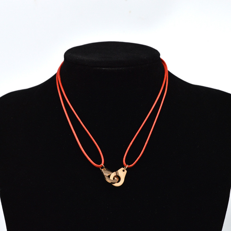 „Zalman“ nerūdijančio plieno antrankiai „Chokers“ kaklo pakabukas „Les Menottes“ reguliuojami virviniai karoliai vyrams, moterims, „Prancūzija“ „Bijoux Collier“