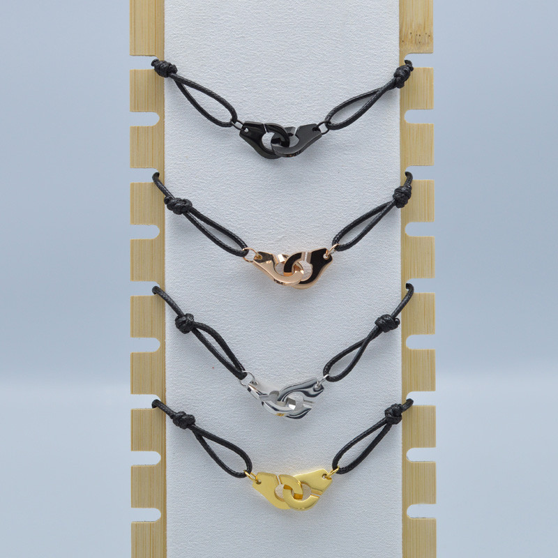 „Zalman“ nerūdijančio plieno antrankiai „Chokers“ kaklo pakabukas „Les Menottes“ reguliuojami virviniai karoliai vyrams, moterims, „Prancūzija“ „Bijoux Collier“