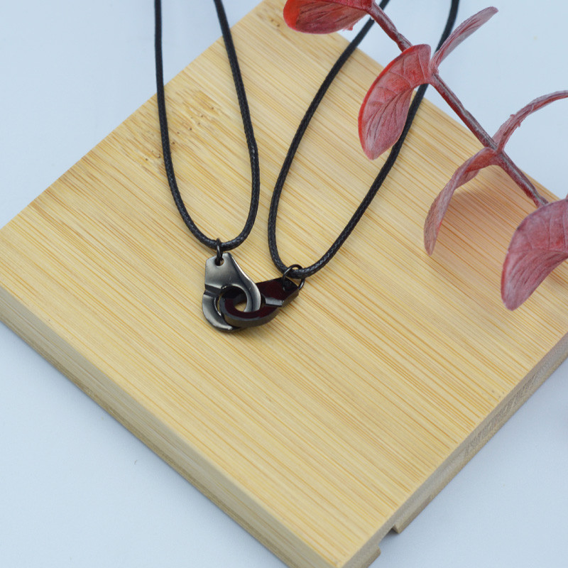 „Zalman“ nerūdijančio plieno antrankiai „Chokers“ kaklo pakabukas „Les Menottes“ reguliuojami virviniai karoliai vyrams, moterims, „Prancūzija“ „Bijoux Collier“