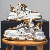 Sezoniniai nauji nišiniai odiniai kvėpuojantys retro sportiniai batai Honkongo stiliaus darbo drabužiai Madingi lauko batai vyrams