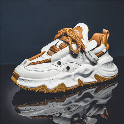 Sezoniniai nauji nišiniai odiniai kvėpuojantys retro sportiniai batai Honkongo stiliaus darbo drabužiai Madingi lauko batai vyrams