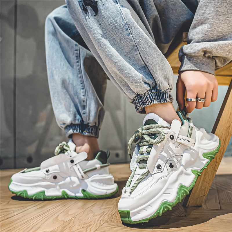 Sezoniniai nauji nišiniai odiniai kvėpuojantys retro sportiniai batai Honkongo stiliaus darbo drabužiai Madingi lauko batai vyrams