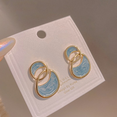 Μοντέρνα απλά χρυσά σκουλαρίκια για γυναίκες κορίτσι χρυσός κύκλος Στρογγυλά μινιμαλιστικά σκουλαρίκια πάρτι 2023 ΝΕΑ κοσμήματα