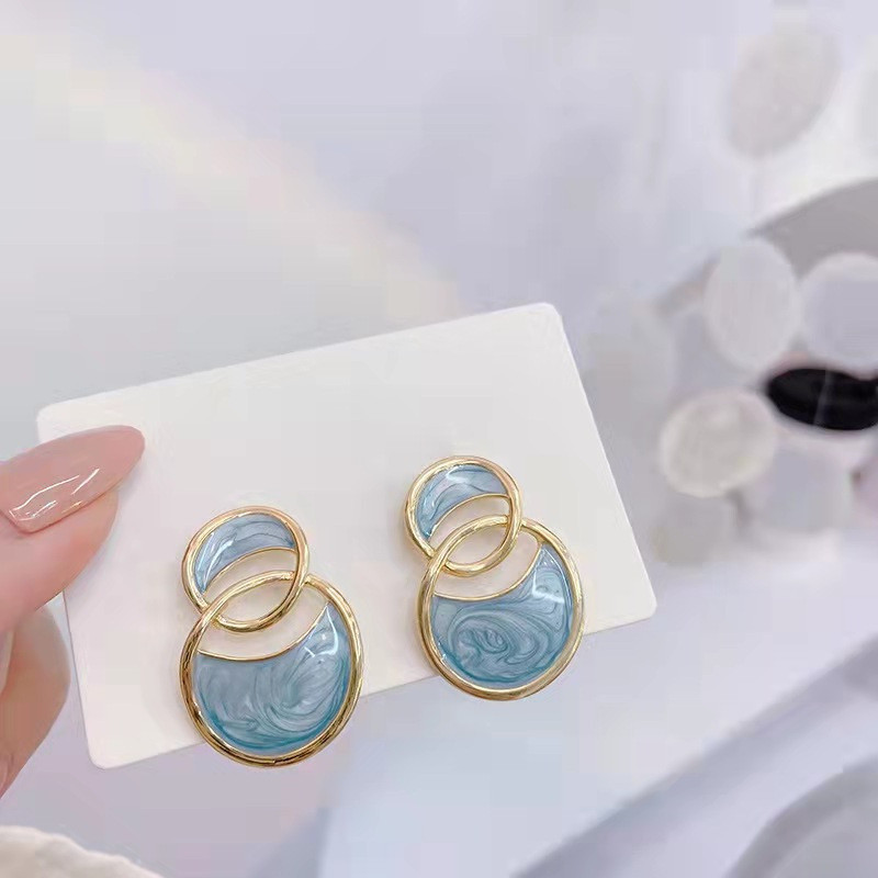 Μοντέρνα απλά χρυσά σκουλαρίκια για γυναίκες κορίτσι χρυσός κύκλος Στρογγυλά μινιμαλιστικά σκουλαρίκια πάρτι 2023 ΝΕΑ κοσμήματα