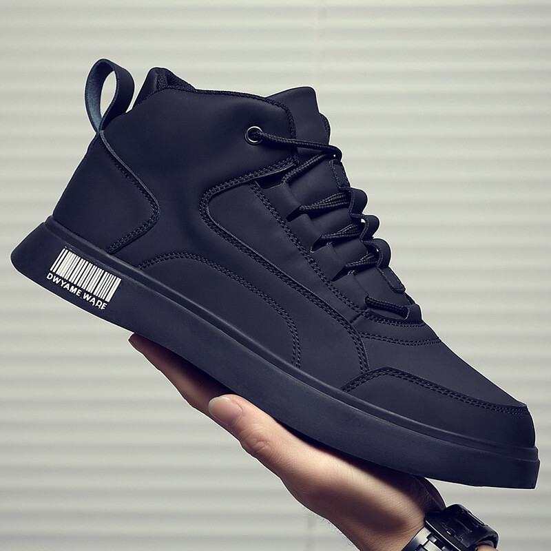 Jaunas modes Sarkanas vīriešu kedas ikdienišķas ādas augstas augšdaļas vīriešu apavi Ielu hip hop kedas vīriešu skeitborda apavi zapatillas hombre