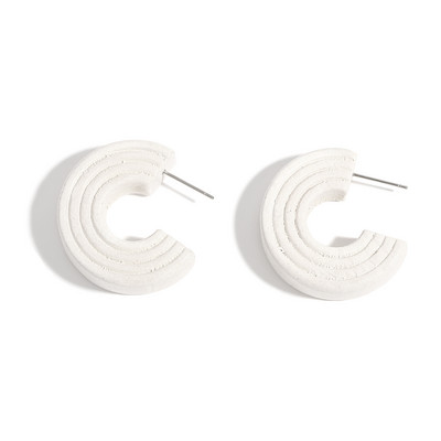 Lifefontier Vintage ar rokām darināti koka stīpas auskari sievietēm Bohemia C tipa teksturēta koka ģeometriski auskari juvelierizstrādājumu vairumtirdzniecība