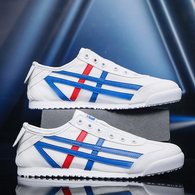 Uued retrokollased meeste kingad Disain meeste spordijalatsid hingavad luksuslikud lõuendjalatsid Meeste tossud vabaaja trenažöörid