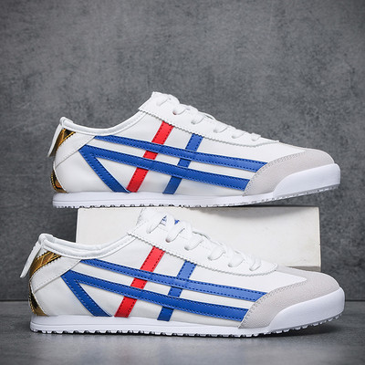 Uued retrokollased meeste kingad Disain meeste spordijalatsid hingavad luksuslikud lõuendjalatsid Meeste tossud vabaaja trenažöörid