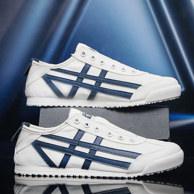 Uued retrokollased meeste kingad Disain meeste spordijalatsid hingavad luksuslikud lõuendjalatsid Meeste tossud vabaaja trenažöörid