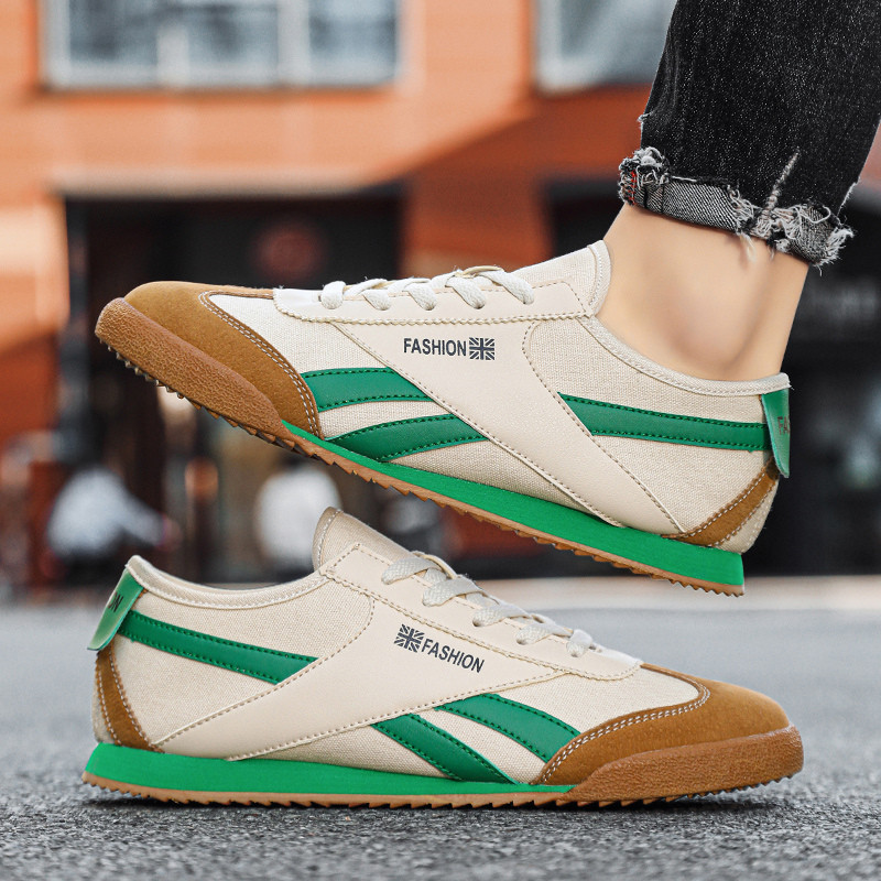 Uued retrokollased meeste kingad Disain meeste spordijalatsid hingavad luksuslikud lõuendjalatsid Meeste tossud vabaaja trenažöörid