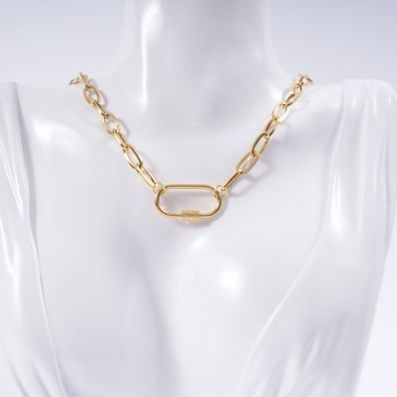 Roostevabast terasest südamega kaelakee naistele metallist südamega kaelakeed Choker Collier Femme 2022 moeehted