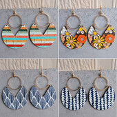 Apvalūs marginti mediniai auskarai, lengvi prabangūs madingi vakarėliai, kabantys auskarai moterims papuošalų tiesioginė didmeninė prekyba