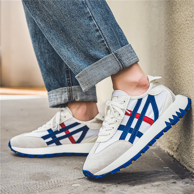 Madingi žalieji laisvalaikio sportbačiai vyriški, patogūs, kvėpuojantys vyriški, dideli, platforminiai sportbačiai, dizainerių skirti sportiniai batai, vyriški gatvės aprangos batai