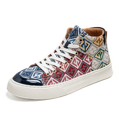 2024 Hot Red Vulcanize tossud Meeste platvorm Meeste rulakingad Tänavarõivad Canvas Kõrge ülaosaga kingad meestele vabaaja tossud