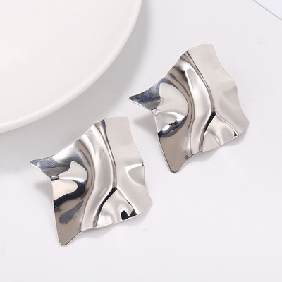 Hiphop perdėtas netaisyklingas metalinis kabantis auskarai, spiralės sukimo mazgas, geometrija, apvali, lygi roko ausinė Brincos papuošalai