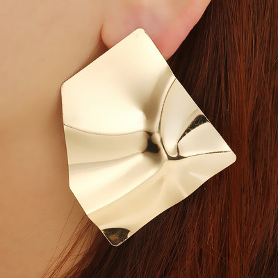 Hiphop perdėtas netaisyklingas metalinis kabantis auskarai, spiralės sukimo mazgas, geometrija, apvali, lygi roko ausinė Brincos papuošalai