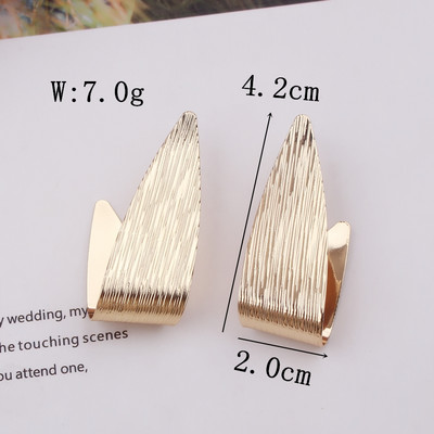 Hiphop perdėtas netaisyklingas metalinis kabantis auskarai, spiralės sukimo mazgas, geometrija, apvali, lygi roko ausinė Brincos papuošalai