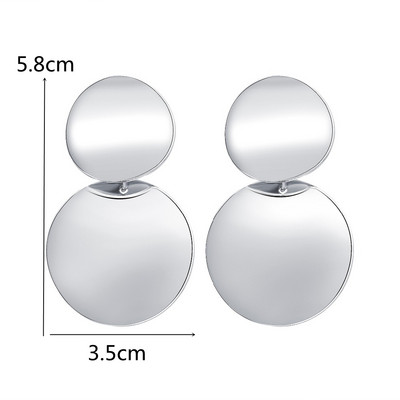 Hiphop perdėtas netaisyklingas metalinis kabantis auskarai, spiralės sukimo mazgas, geometrija, apvali, lygi roko ausinė Brincos papuošalai