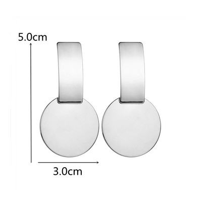 Hiphop perdėtas netaisyklingas metalinis kabantis auskarai, spiralės sukimo mazgas, geometrija, apvali, lygi roko ausinė Brincos papuošalai