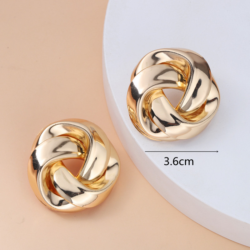 Hiphop perdėtas netaisyklingas metalinis kabantis auskarai, spiralės sukimo mazgas, geometrija, apvali, lygi roko ausinė Brincos papuošalai