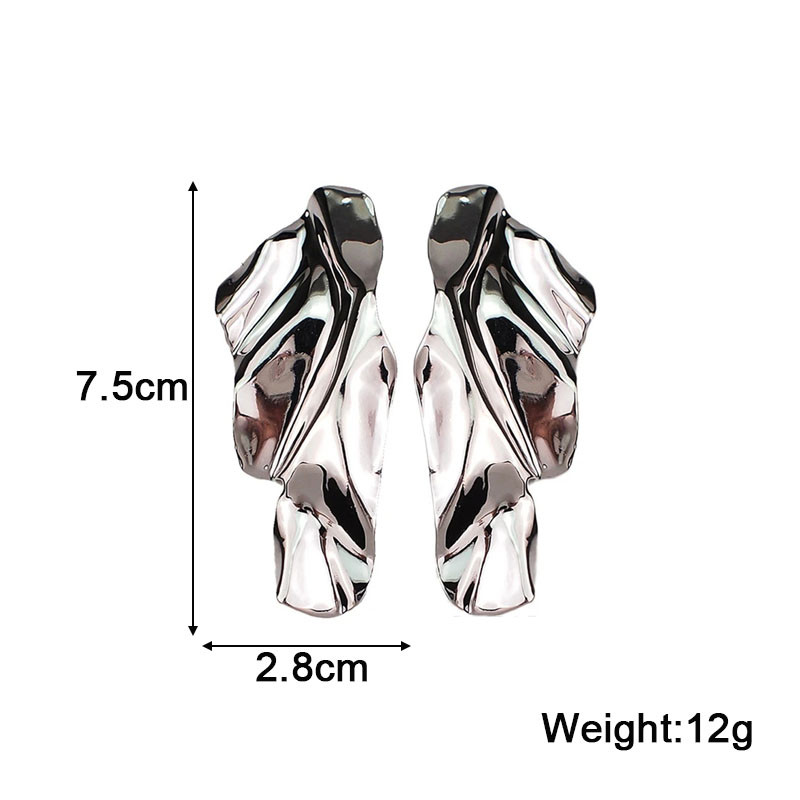 Túlzott, szabálytalan fém lógó fülbevaló nőknek Big Geometric Statement Punk személyiség akasztós fülbevaló menő cucc
