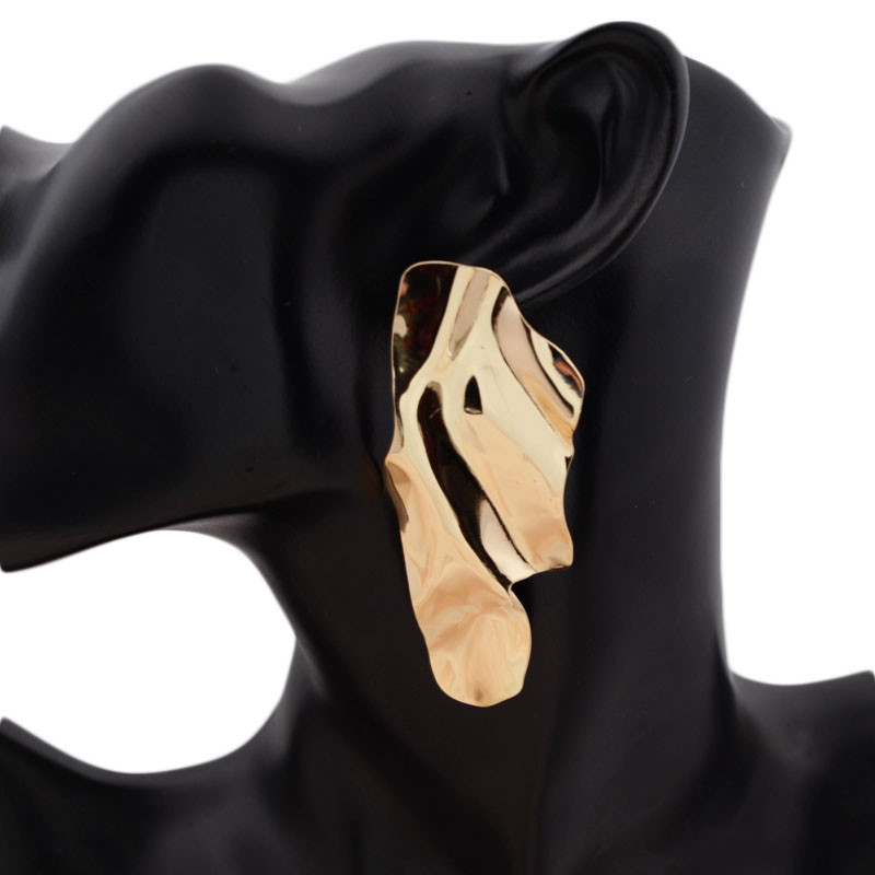 Túlzott, szabálytalan fém lógó fülbevaló nőknek Big Geometric Statement Punk személyiség akasztós fülbevaló menő cucc